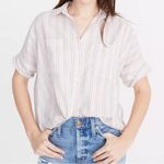 Madewell  Courier Shirt in Stitched Rainbow Stripe Size XS Photo 0