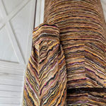 Dress Barn Vintage Isabel & Nina Striped Knit Blazer Skirt Suit Tan Multi 12 Photo 6