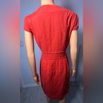 Carolina Herrera  Red Textured Midi Dress Photo 2