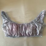 SKIMS | Romance Silk chiffon Gathered Crop Top Blue and Pink Medium Photo 3