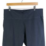 Calvin Klein NWT Crop Leggings Womens XXL Black Stretch Lattice Hem Athleisure Photo 1