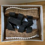 Black Strap Platform Wedge Sandals Size 7.5 Photo 4