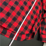 Madewell ✨ Women’s Red Black Buffalo Plaid Collared Long Sleeve Shirt Medium Photo 10