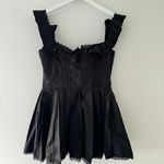 House Of CB Jemima Black Ruffle Mini Dress L Photo 7