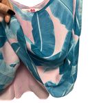 Buddy Love Women’s Tie Strap Tank Top Size XS Blue Pink Feather Photo 2