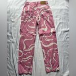 Cotton On Pink and White Swirly Loose Straight Jeans 4 Photo 5