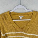 Westport Womens Sweater Size M Striped Open Knit Long Sleeve V-neck Photo 6