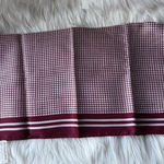 Ray Strauss Unltd Burgundy and White Checkered Polyester Scarf Red Photo 0