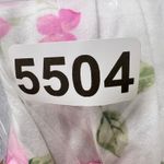 Pink Floral Bath Robe Womens XL Cotton Blend Kimono Style Lightweight Belted White Photo 10