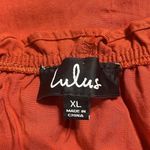 Lulus Dress Sz XL See Ya Later Terra Cotta Off-the-Shoulder Lace-Up 100% Cotton Photo 5