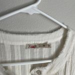 Faherty Ellsworth Pintuck Fringe Edge Top Cream White (XS) Photo 2