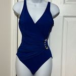 Gottex NWOT royal blue one piece jewel swimsuit size 10 Photo 1