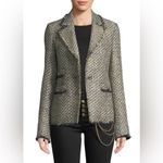 Veronica Beard Metallic Fabian Tweed Blazer Jacket Black Silver Size 4 Photo 12