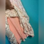 Hollister Lace Floral Mini Babydoll Dress Cream and Light Pink Photo 1