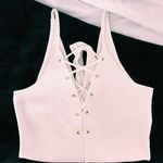 EXPRESS White Laceup Bodysuit Photo 0