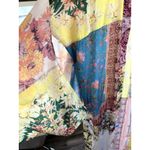 Intimately Free People Patchwork Floral Kimono M/L Open Front Duster Boho Jacket Yellow Photo 3