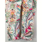 Chico's Multicolor Paisley Print Slim Leg Crop Pants Women Sz. 12 Artsy Bohemian Photo 5
