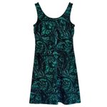 Athleta  green paisley athletic dress built in bra small Photo 1