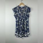 Poupette St. Barth  x Vilebrequin Sasha Mini Dress Blue Floral Women’s Sz L Photo 4