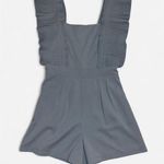 Lena Pleated Sleeve Romper in Light Blue – Size Small Photo 0