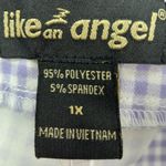 Like an angel  1X Mary Ann Gingham Check Capri Pants Set 2-Piece In Lavender Photo 6