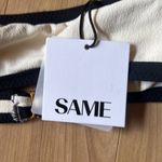 BANDEAU TOP Faux Suede Cream/Black Size XS Photo 2