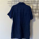 J.Crew Navy Button-Up Shirt Dress Photo 3