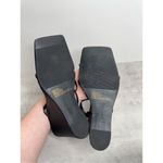 Open Edit  Wedge Sandals Size 9 Black Open Square Toe Photo 8