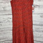 Joie  Tea Rose Tiered Sleeveless Floral Maxi Dress Coral NWT LG Photo 0
