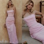 House Of CB  Adrienne Pink Quartz Strapless Gown NWOT size‎ L A-C Photo 2