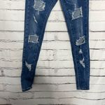 Bamboo  High Rise Distressed Skinny Jeans Women’s 0 Medium Wash Stretch Denim Photo 3