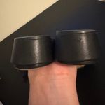 Anthropologie Bettye Muller Womens Black Leather SlipOn Tassle Mules sz 6 Preppy Photo 10