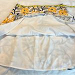 Ann Taylor  Factory Linen Viscose Floral Skirt Women’s Size 14 Lined Yellow Biege Photo 6