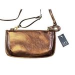 Joy Susan NWT  Liquid Metal Copper Mini Crossbody Wristlet Purse 9"x4.5" Stylish Photo 1