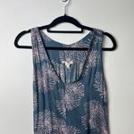 Testament blue floral print‎ tank top women’s size small Pink Photo 2