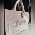 Juicy Couture Dusty Blush Velour Big Spender Tote Crossbody Bag NWT Photo 2
