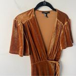 Forever 21 Golden Velvet Wrap Dress Photo 1