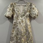 Mac Duggal  49621 Brocade Puff Sleeve Mini Dress 2 Photo 1