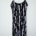 Torrid Black White Tie Dye V Neck Maxi Dress Womens Size 2X Short Sleeve Artsy Photo 7