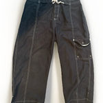 Le Cove Womens Short Shorts Black Casual Lightweight‎ White Trim Large Photo 0