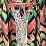 Takara | Multicolor Lace Boho Tunic Blouse Sz S Photo 2
