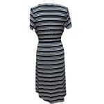 Olive & Oak Olive‎ & Oak T-Shirt Dress Short Sleeve Navy Stripes Waist Size L Photo 2