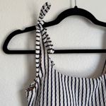 J.Crew NWT  Sz S Striped Tie-shoulder One-piece Swimsuit Antique Navy White CI335 Photo 4