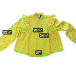 Scotch & Soda Yellow Eyelet Exaggerated Ruffle Top Size M Euro Summer Vibe! Photo 11