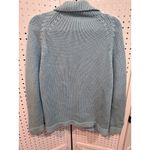 Light Blue Knit Cardigan Blazer Button Front Pockets Shawl Collar Size L Photo 2