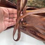 Powder River Outfitters Vest Womens XL Brown Faux Leather/Fur Belted Photo 5