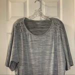 Laura Scott  Grey Scoop Neck Short Sleeve Blouse 1X Photo 3