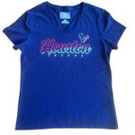 NFL Team Apparel NFL Houston Texans Women's V-Neck Short Sleeve T-Shirt in Navy Blue, M Photo 0