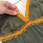 Y2K Lace Cami Tank Top crop womens Green Orange (small) vintage summer party Photo 4