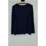 Chico's  Blue Women's Petite Karina Foiled Dot‎ Long-Sleeve Tee - Size 0 Photo 6